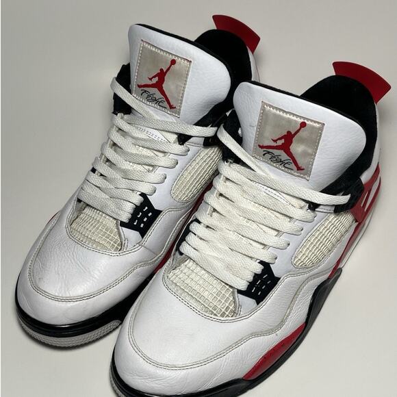 Air Jordan 4 Retro White/Fire Red-Black DH6927-161 Men\'s Size 13 main image 3